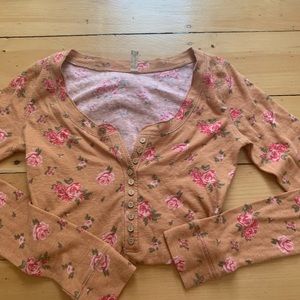 Free people long sleeve bodysuit.